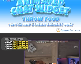 Animated Throw Food Twitch Chat Widget - StreamElements