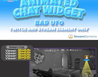 Animated UFO Chat Widget for Twitch StreamElements