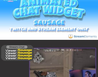 Animowany widget czatu Twitch: interaktywna nakładka na transmisję (StreamElements)
