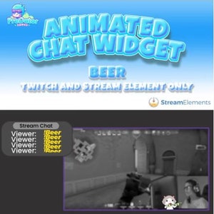 Real-Time Animated Chat Widget for Twitch Streamers - Beer Twitch Chat Widget
