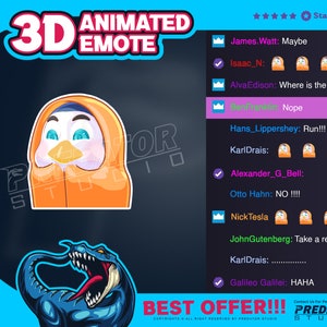 3D Animated Penguin Emote: Twitch, Discord, Kick Streamer