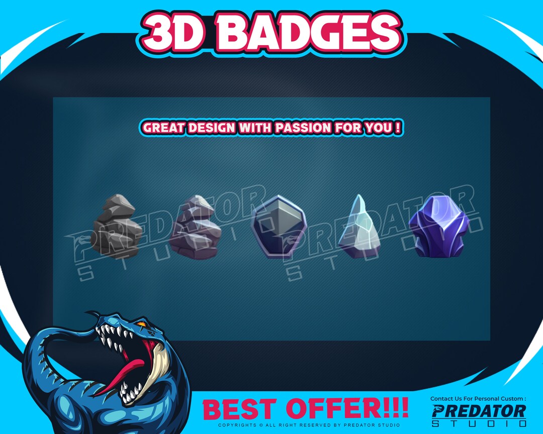 Twitch Sub Badges Game Badges Custom Badges Twitch Badges Etsy