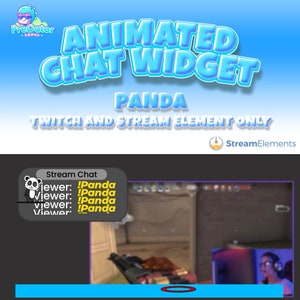 Interactive Twitch Chat Blaze - Real-Time Animated Display -  Panda Twitch Chat Widget
