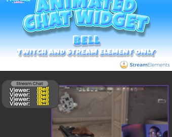 Widget de bate-papo animado: sobreposição de transmissão do Twitch (StreamElements)