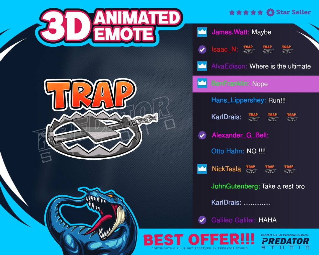 3D Animated Emote, Stream Emotes, Kick Emote, Emote Commission, Twitch Chat Emotes Personalize