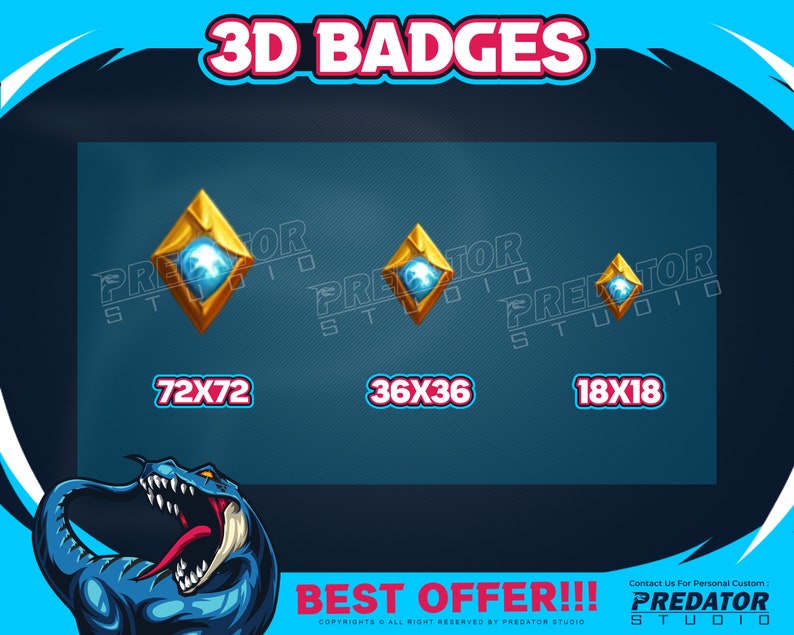 Twitch Sub Badges Cool Sub Badges Twitch Badge Size Sub Etsy Australia
