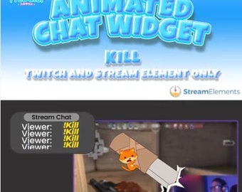 Animowany widżet czatu Twitch – interaktywna nakładka StreamElements (do natychmiastowego pobrania)