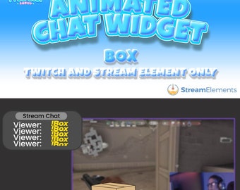 Animated Twitch Chat Widget: StreamElements Box Overlay