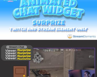 Animated Twitch Chat Widget: Surprise Firework Stream Overlay