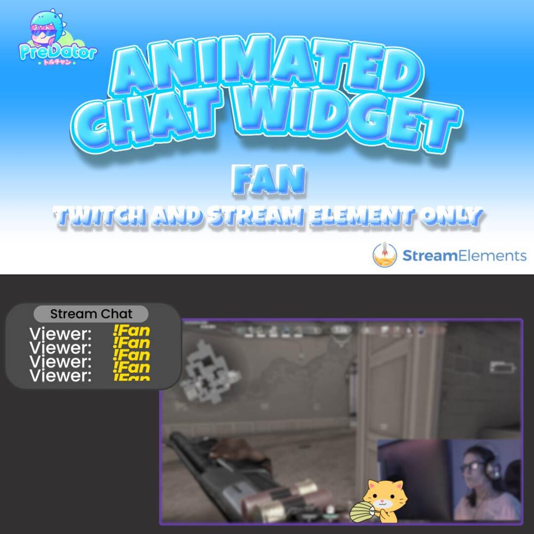 Animated Twitch Chat Widget: Streamelements Fan Chat - Etsy