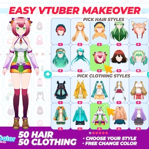 Personalisierte Vtuber Vorlage: Passen Sie sie an Ihren bevorzugten Look und Stil an