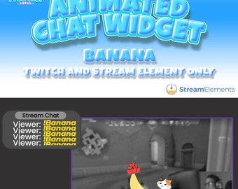 Animated Banana Twitch Chat Widget - StreamElements Overlay