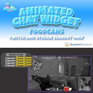 Animated Twitch Chat Widget | Elevate Your Stream Aesthetics | Food Cans Twitch Chat Widget