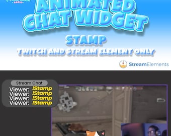 Animated Twitch Chat Widget: Stamp StreamElements Overlay