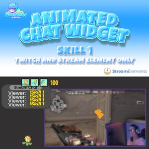 Animated Chat Widget - Twitch Stream Enhancement - Skill V1 Twitch Chat Widget