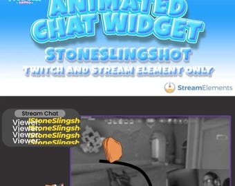 Supercharge Viewer Interaction | Animated Chat Widget for Twitch | Stone Slingshot Twitch Chat Widget