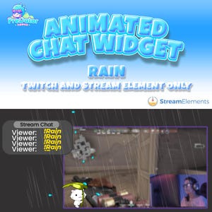 Twitch Chat Overlay | Interactive and Customizable Animated Widget for Streamers | Rain Chat Widget