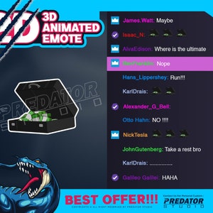 3D-animerad pengaväska-emote: Twitch/Kick Stream-emotes (GIF/PNG)