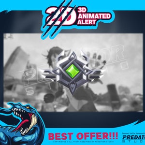 3D Animated Alert Green Diamond, Twitch Alerts, Twitch Alert Pack, Stream Alerts, Animated Alerts, Diamond Alerts, Twitch Stream Alerts