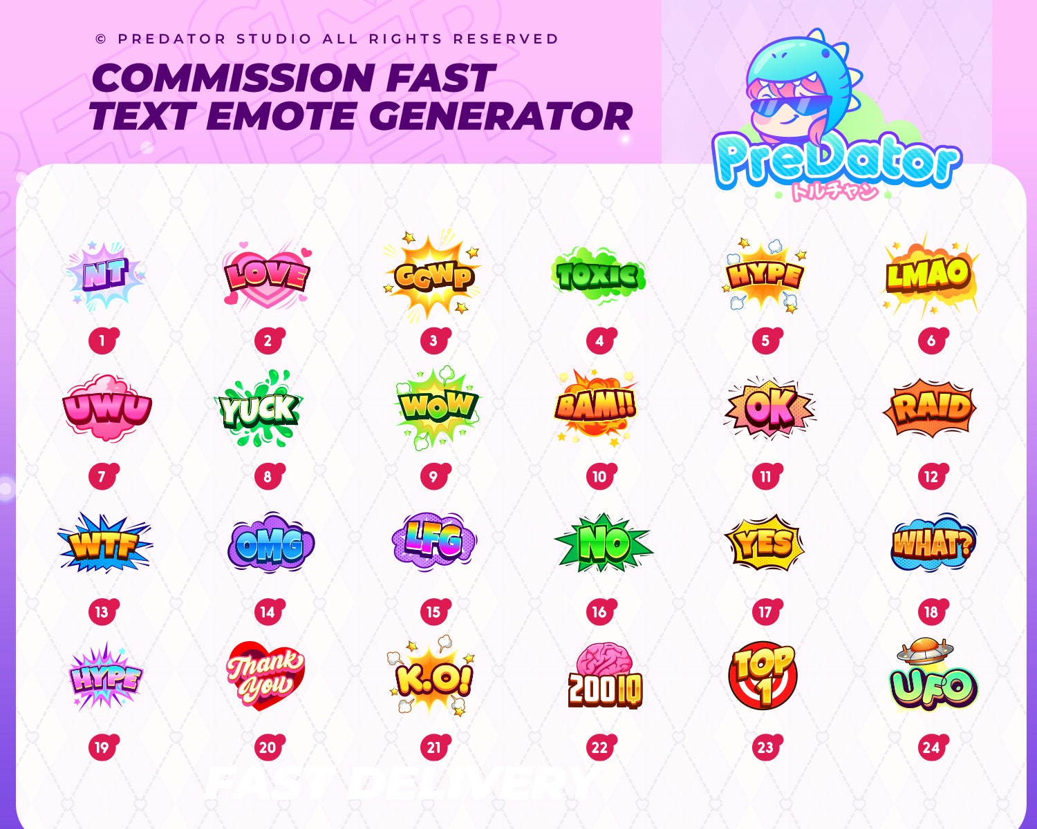 Semi Custom Animated Text Emote Generator | Editable & Dynamic ...