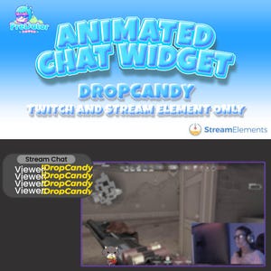 Transform Your Chat | Innovative Animated Twitch Widget for Streamers | Drop Candy Twitch Chat Widget