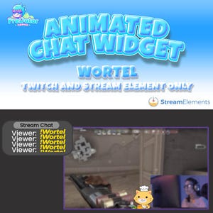 Twitch Animated Chat Widget | Real-time Overlay for Streamer Engagement | Carrot Twitch Chat Widget