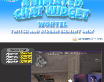 Widget de bate-papo animado do Twitch: sobreposição de StreamElements - Carrot