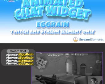 Widget de discussion Twitch animé Egg Rain : StreamElements (GIF et MP4)