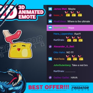 Step On 3D Animated Emote, Emote Commission, Kick Emote, Gif Emotes, Twitch Emote Pack, Twitch Emotes Chibi, Cute Emotes, Cartoon Emote