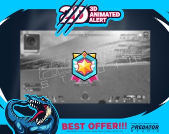 Alertas de transmisión de Star Wings animadas en 3D: Twitch/Streamlabs