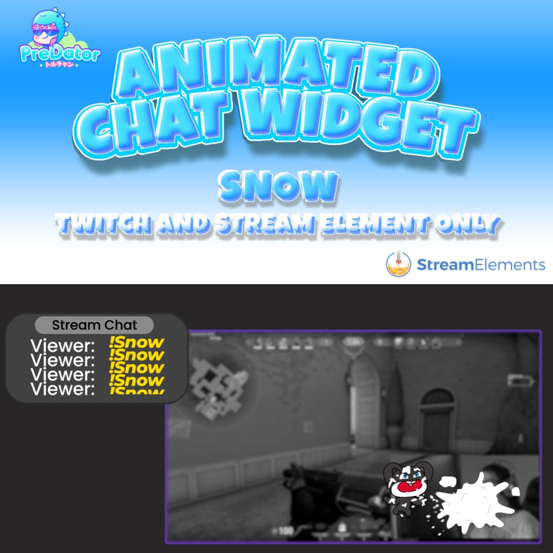 Twitch Animated Chat Widget Snow - Streamelements (GIF) - Etsy