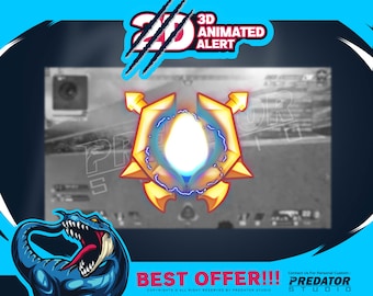 3D Animierter Diamant Alarm: Twitch Stream Overlay