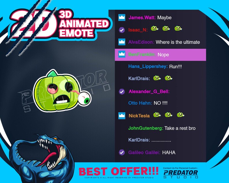 Zombie Halloween 3D Animated Emote Animated Emotes Twitch Etsy