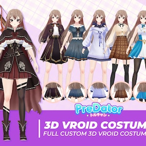 Custom Cute 3D VRoid Clothing Design | VTuber Streamers | VRoid Clothing | Clothes Design | VTuber Outfit | VRoid | Virtual Wardrobe