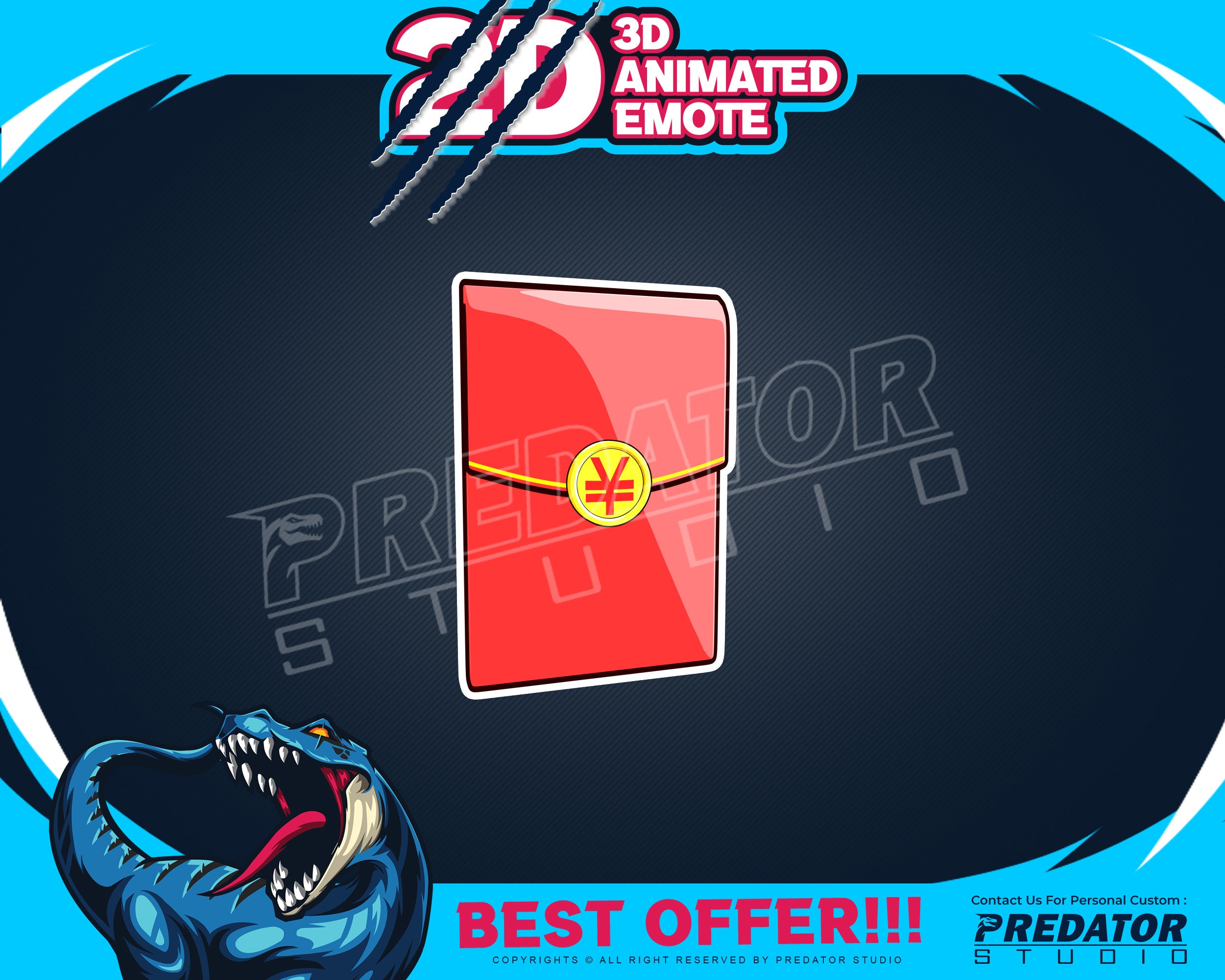 Kick Envelope 3D Animated Red Envelopes Emote: Twitch/kick Streamer (GIF/PNG) - Etsy