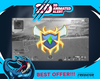 3D Animated Shield Alert: Twitch Stream Overlay