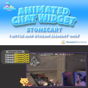 Ultieme Twitch Chat-widget | Jouw stream met dynamische animatie | Chatwidget Stone Cart