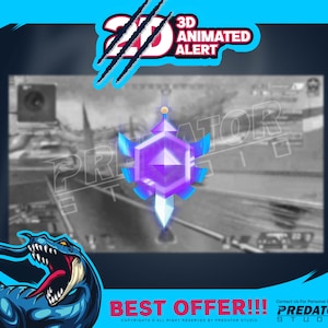 3D Animated Alert Blue Diamond, Animated Alerts, Twitch Alerts, Streamer Alerts, Twitch Alert Pack, Streamlabs Alerts, Custom Twitch Alerts