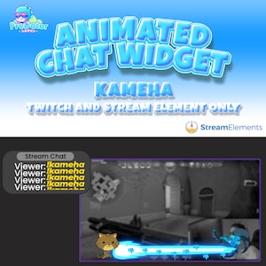 Twitch Animated Chat Widget Kameha for Engage and Delight your Stream -  Stream Elements, Compatible Widget, Chat Widget, , Twitch Streaming
