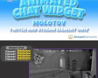 Widget animé de chat Molotov Twitch : superposition de flux en temps réel