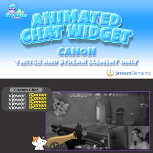 Animowany w czasie rzeczywistym widżet czatu Twitch - Podnieś poziom interakcji podczas transmisji - Canon Twitch Chat Widget