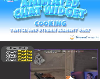 Animated Cooking Chat Widget: Twitch StreamElements Overlay
