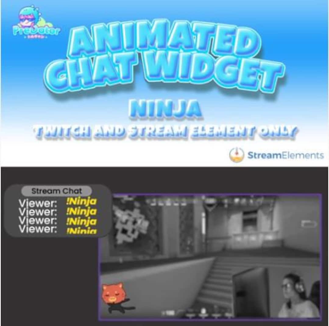 Animated Ninja Chat Widget for Twitch - Streamelements (GIF) - Etsy