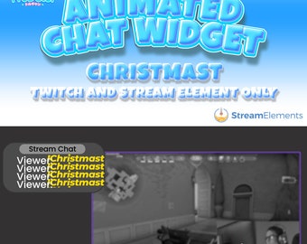 Animated Christmas Twitch Chat Widget: StreamElements Overlay