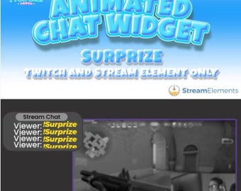 Widget de bate-papo animado para streaming do Twitch - StreamElements (GIF)