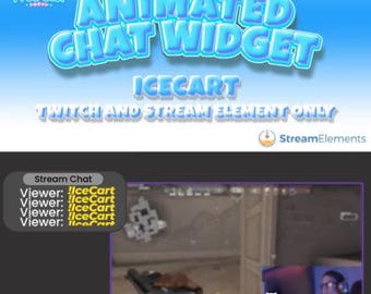 Widget animé de chat Twitch : superposition de flux en temps réel (StreamElements)