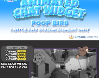 Twitch Animated Chat Widget: Poop Bird V2 StreamElements