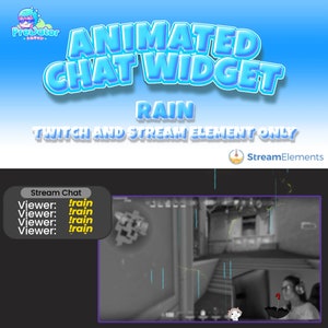 Design Chat Box Widget - Animated Chat Widget for Streamers - Rain Twitch Chat Widget