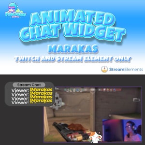 Enhanced Twitch Chat Overlay | Real time Animation | Marakas Twitch Chat Widget