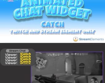 Animated Twitch Chat Widget: StreamElements Integration (GIF)